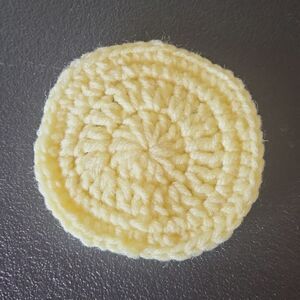 Yellow Crochet Coaster